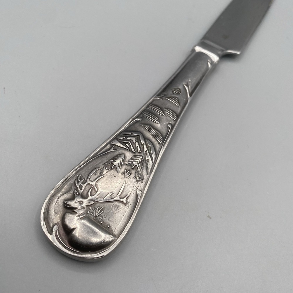 Cambridge ELK Deer Stag Dinner Knife 1pc Stainless Flatware 9.25 in